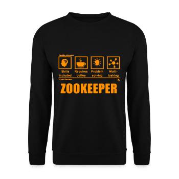 Zookeeper Zoo Zoology Animal lover - Unisex Sweatshirt - black - Front - Alina (178cm) & Michal (187cm)