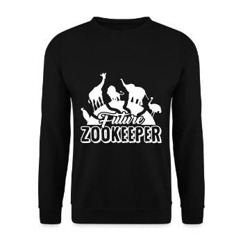 Zookeeper Zoo Animal Keeper Zoology - Unisex Sweatshirt - black - Front - Alina (178cm) & Michal (187cm)