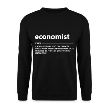 Economist Definition Economy Economist - Unisex Sweatshirt - black - Front - Alina (178cm) & Michal (187cm)