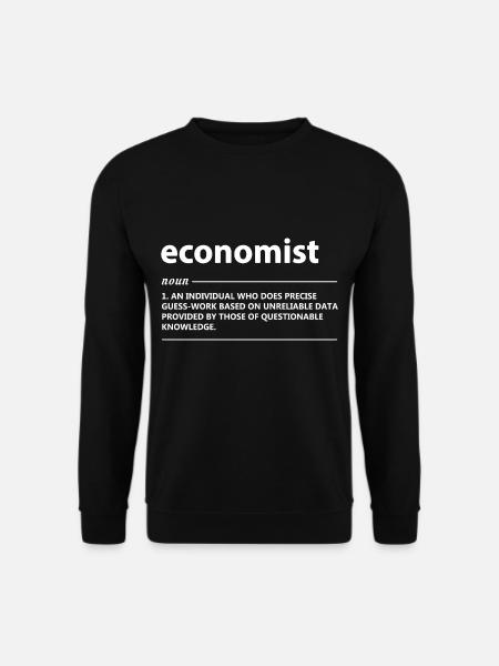 Ökonom Definition Wirtschaft Volkswirt - Unisex Pullover - Schwarz