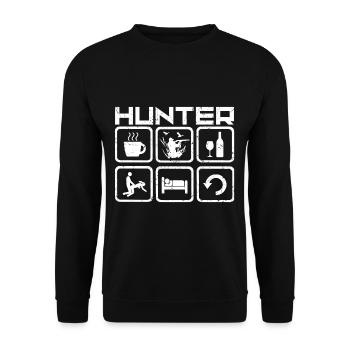 Hunt hunters deer hunting hunting - Unisex Sweatshirt - black - Front - Alina (178cm) & Michal (187cm)