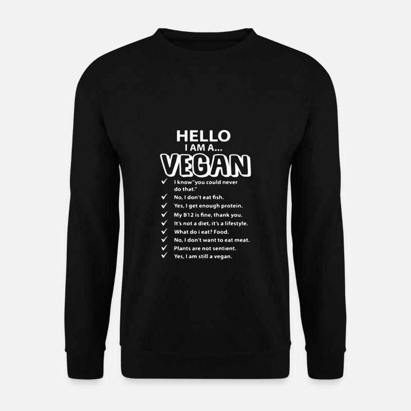 Vegan Veganerin Veganer - Unisex Pullover - Schwarz