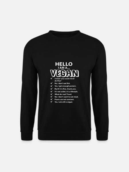Vegan Veganerin Veganer - Unisex Pullover - Schwarz