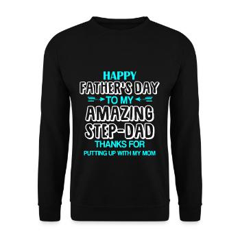 stepfather - Unisex Sweatshirt - black - Front - Alina (178cm) & Michal (187cm)