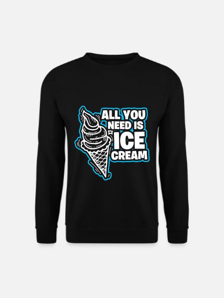 Eis Eiscreme Eiskrem - Unisex Pullover - Schwarz