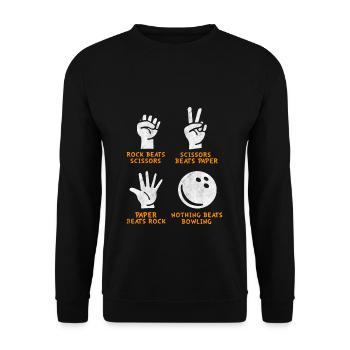 Bowling Bowling team Bowling Ball - Unisex Sweatshirt - black - Front - Alina (178cm) & Michal (187cm)