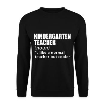 Kinderpfleger Erzieherin Erzieherin - Unisex Pullover - Schwarz - Vorne - Alina (178cm) & Michal (187cm)