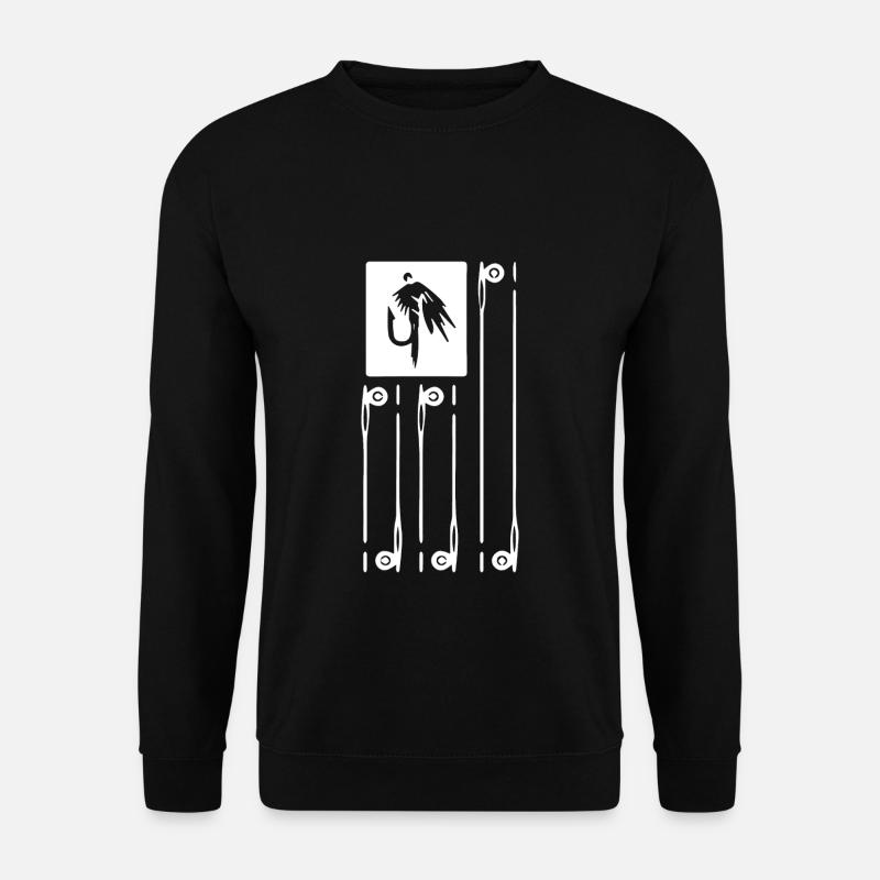 Angelrute Angelhaken - Unisex Pullover - Schwarz