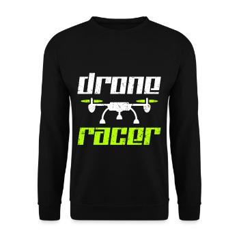 Drone Race Drone Pilote de Drone Quadrocopter - Sweat-shirt Unisexe - noir - Devant - Alina (178cm) & Michal (187cm)