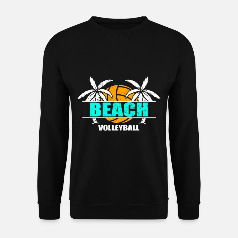 Beach Volleyball Strand Volleyballer Urlaub - Unisex Pullover - Schwarz
