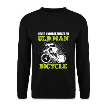 Mountain Bike Bike Cycling Bike - Unisex Sweatshirt - black - Front - Alina (178cm) & Michal (187cm)