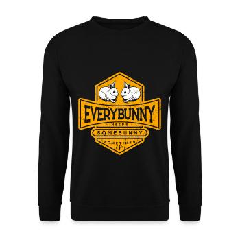 Lapin mignon dicton drôle lapin - Sweat-shirt Unisexe - noir - Devant - Alina (178cm) & Michal (187cm)