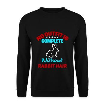 rabbit - Unisex Sweatshirt - black - Front - Alina (178cm) & Michal (187cm)