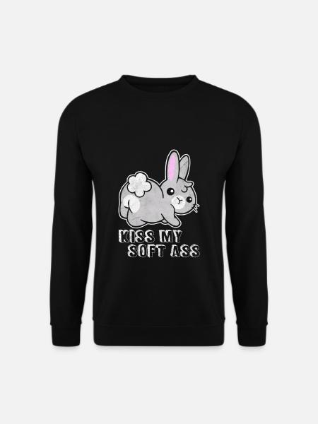 Hase Kaninchen Häschen Niedlichen lustige Tiere - Unisex Pullover - Schwarz