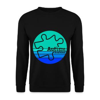 Autism Awareness Day Autismus Autist - Unisex Pullover - Schwarz - Vorne - Alina (178cm) & Michal (187cm)