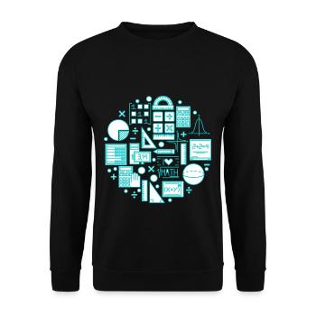 Math Teacher Teacher Math - Unisex Sweatshirt - black - Front - Alina (178cm) & Michal (187cm)