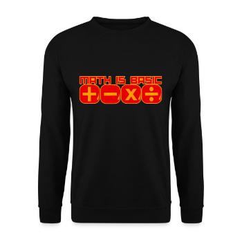 Math Is Basic Math Math Math Teacher - Unisex Sweatshirt - black - Front - Alina (178cm) & Michal (187cm)