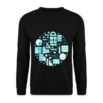 Math Mathematics Teacher Science - Unisex Sweatshirt - black - Front - Alina (178cm) & Michal (187cm)