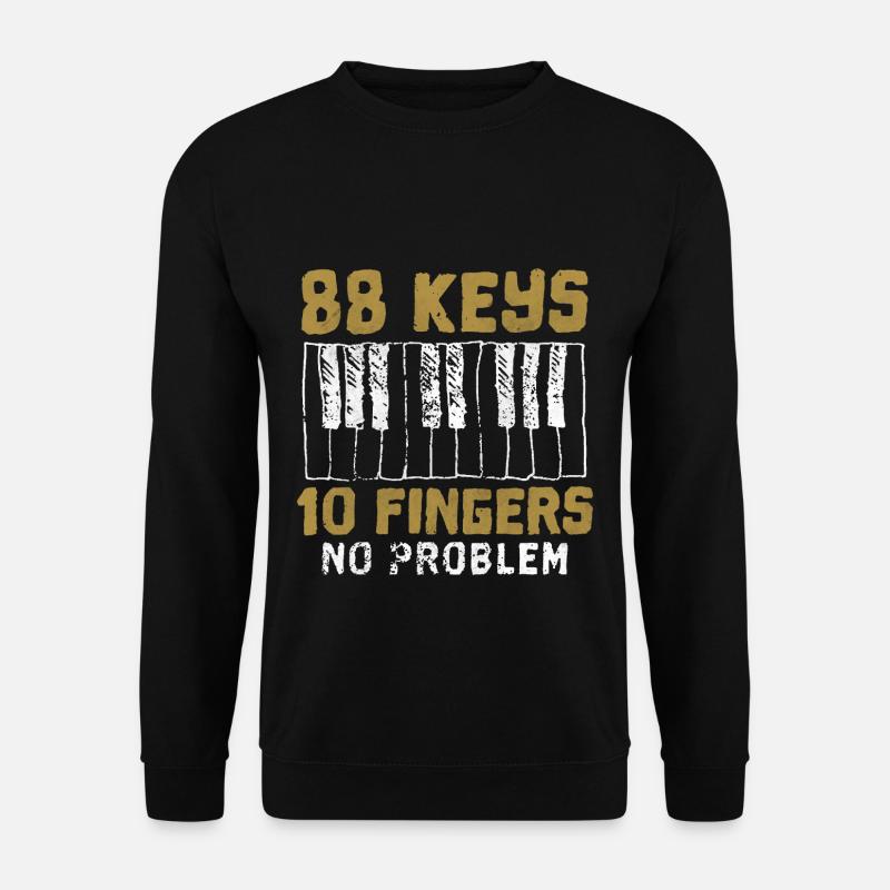 Klavier Piano Pianist Musikschule Musikinstrument - Unisex Pullover - Schwarz