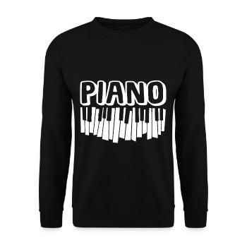 Piano - Unisex Pullover - Schwarz - Vorne - Alina (178cm) & Michal (187cm)