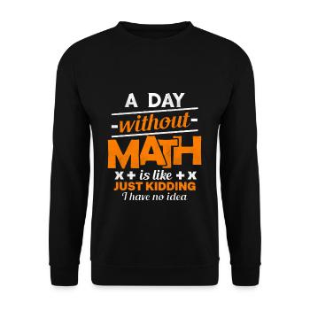 Math Math Math Teacher Teacher - Unisex Sweatshirt - black - Front - Alina (178cm) & Michal (187cm)