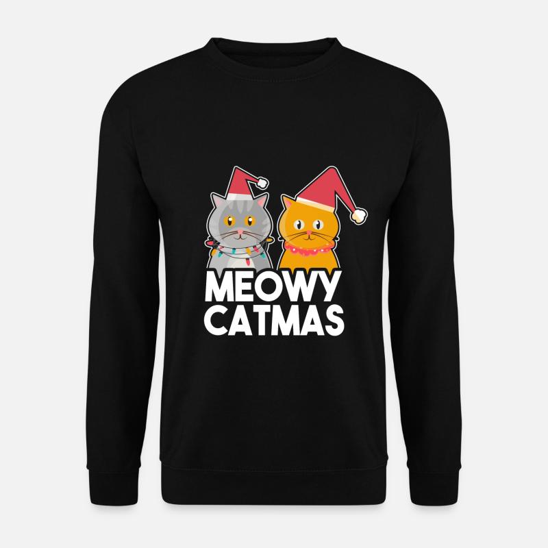 Chat de noel - Sweat-shirt Unisexe - noir