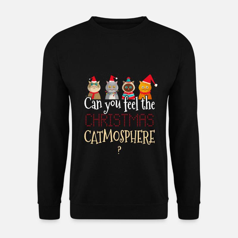 Weihnachten Katzen Kätzchen Katzendame Geschenk - Unisex Pullover - Schwarz
