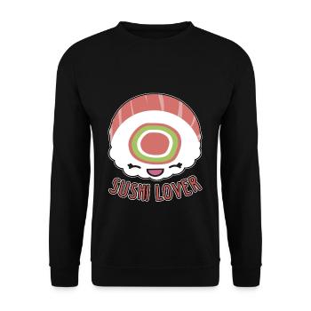 Sushis - Sweat-shirt Unisexe - noir - Devant - Alina (178cm) & Michal (187cm)