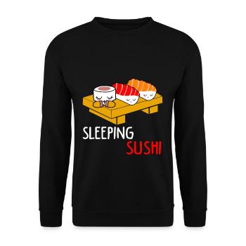 Sushis - Sweat-shirt Unisexe - noir - Devant - Alina (178cm) & Michal (187cm)