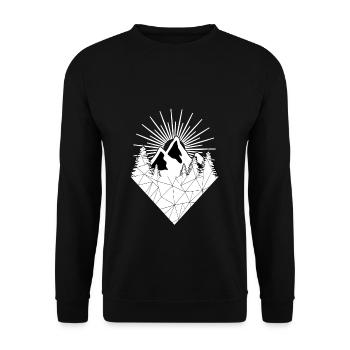 Berge Natur - Unisex Pullover - Schwarz - Vorne - Alina (178cm) & Michal (187cm)