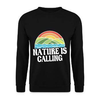 Nature lovers - Unisex Sweatshirt - black - Front - Alina (178cm) & Michal (187cm)