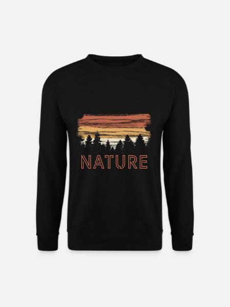Retro Natur - Unisex Pullover - Schwarz