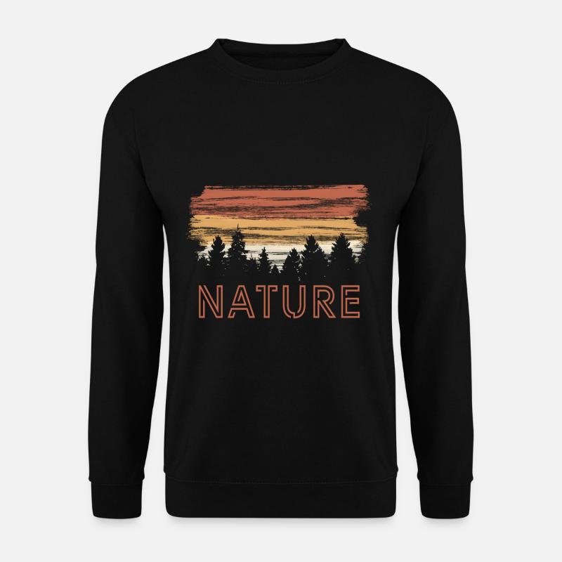 Retro Natur - Unisex Pullover - Schwarz