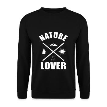 Nature lover nature - Unisex Sweatshirt - black - Front - Alina (178cm) & Michal (187cm)