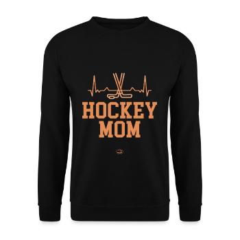 Maman de hockey Hockey sur glace Équipe de joueurs de hockey - Sweat-shirt Unisexe - noir - Devant - Alina (178cm) & Michal (187cm)