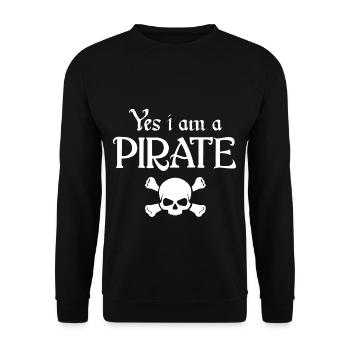 Pirate pirate crâne pirate tête - Sweat-shirt Unisexe - noir - Devant - Alina (178cm) & Michal (187cm)