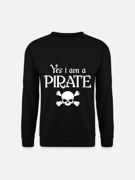 Pirate pirate crâne pirate tête - Sweat-shirt Unisexe - noir