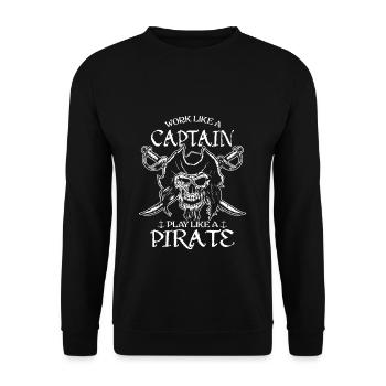 Tête de pirate pirate - Sweat-shirt Unisexe - noir - Devant - Alina (178cm) & Michal (187cm)