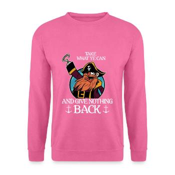 Pirat Piraterie Piratenkopf Seeräuber - Unisex Pullover - Pink - Vorne