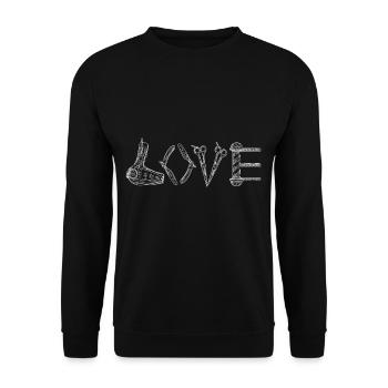 Friseur Friseurin - Unisex Pullover - Schwarz - Vorne - Alina (178cm) & Michal (187cm)