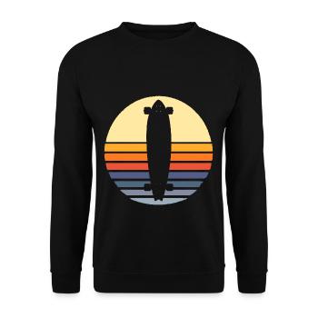 Longboard Longboarding Longboarder Skate - Sweat-shirt Unisexe - noir - Devant - Alina (178cm) & Michal (187cm)