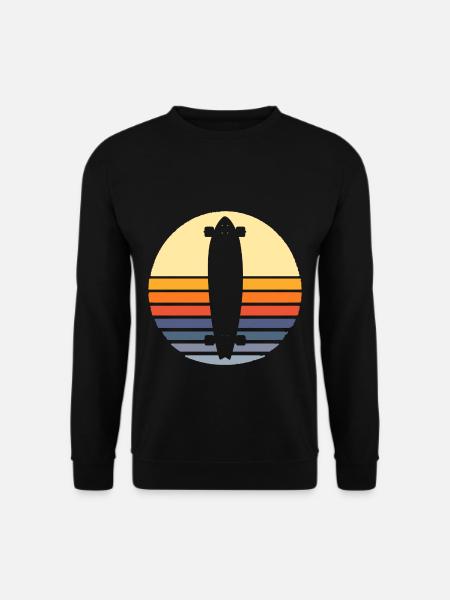 Longboard Longboarding Longboarder Skate - Sweat-shirt Unisexe - noir
