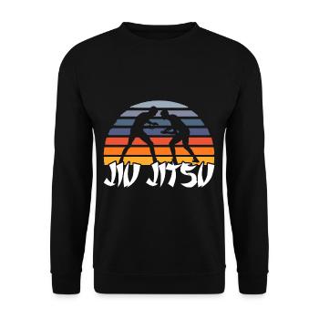 Jiu Jitsu BJJ - Unisex Sweatshirt - black - Front - Alina (178cm) & Michal (187cm)