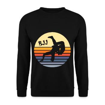 BJJ - Unisex Sweatshirt - black - Front - Alina (178cm) & Michal (187cm)