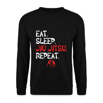Brazilian Jiu Jitsu BJJ - Unisex Sweatshirt - black - Front - Alina (178cm) & Michal (187cm)