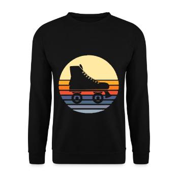 Retro Roller Inliner Girl Inline Skates Skate - Unisex Pullover - Schwarz - Vorne - Alina (178cm) & Michal (187cm)