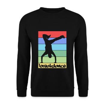Breakdance Breakdancing BBoy Tanzen Breakdancer - Unisex Pullover - Schwarz - Vorne - Alina (178cm) & Michal (187cm)