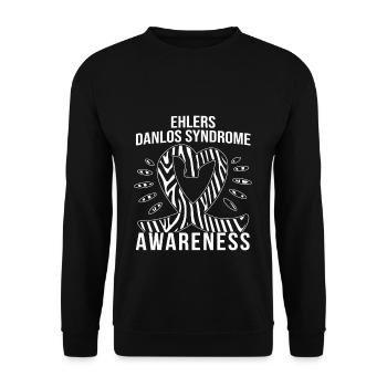 Ehlers Danlos Syndrom Awareness EDS - Unisex Pullover - Schwarz - Vorne - Alina (178cm) & Michal (187cm)