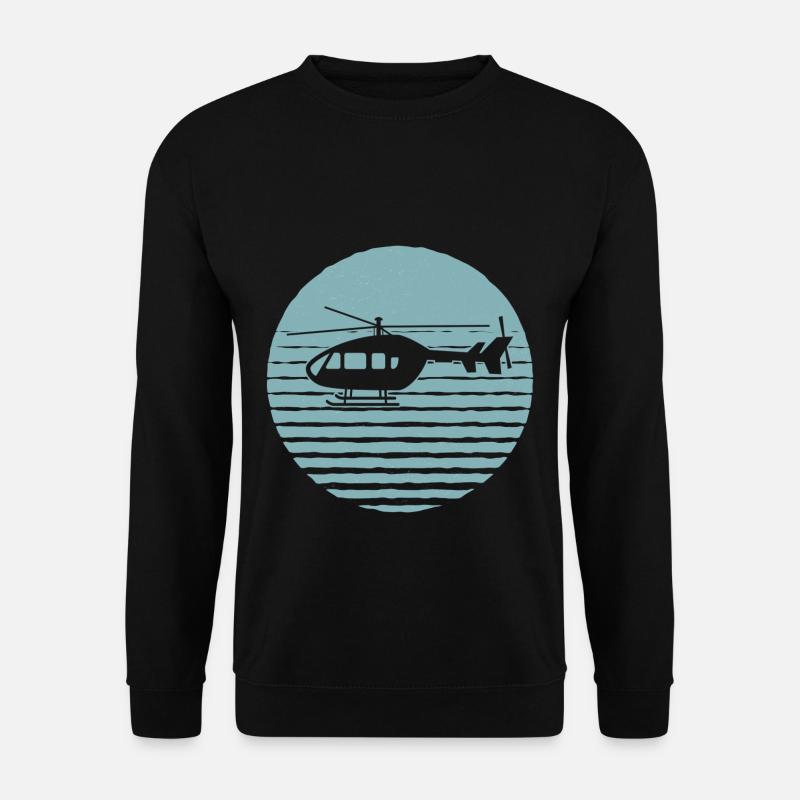 Helicopter pilot Heli - Unisex Sweatshirt - black