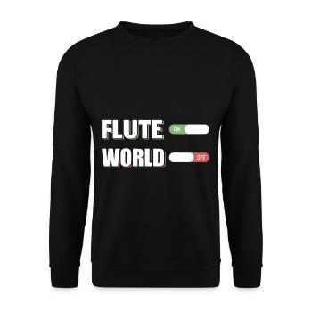 Flute flute player music flutist musical instrument - Unisex Sweatshirt - black - Front - Alina (178cm) & Michal (187cm)